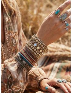 PULSERAS DORADAS ANCHAS CALADAS CON ESPEJOS | BODA Y FIESTA 2