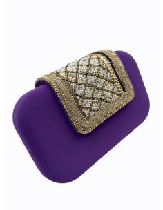BOLSOS INVITADAS DE BODA MORADOS SOLAPA DECORADA | CLUTCH VERANO