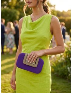 BOLSOS INVITADAS DE BODA MORADOS SOLAPA DECORADA | CLUTCH VERANO 2