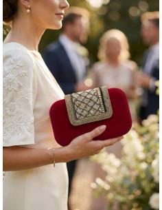BOLSOS INVITADAS DE BODA ROJOS DE SOLAPA DECORADA | CLUTCH VERANO 2