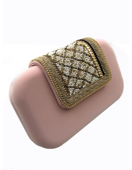 BOLSOS INVITADAS DE BODA ROSAS DE SOLAPA DECORADA | CLUTCH VERANO
