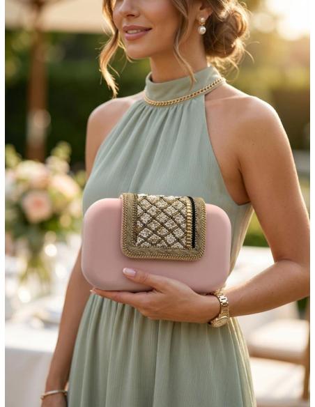 BOLSOS INVITADAS DE BODA ROSAS DE SOLAPA DECORADA | CLUTCH VERANO