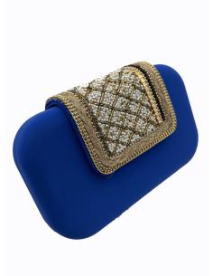 BOLSOS INVITADAS DE BODA AZULONES SOLAPA DECORADA | CLUTCH VERANO