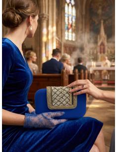 BOLSOS INVITADAS DE BODA AZULONES SOLAPA DECORADA | CLUTCH VERANO 2
