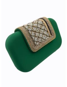 BOLSOS INVITADAS DE BODA VERDES DE SOLAPA DECORADA | CLUTCH VERANO