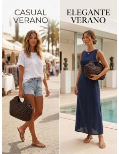 BOLSO RAFIA DE MANO MARRON PARA EL VERANO | ACCESORIOS MUJER 2