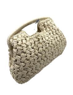 BOLSO RAFIA DE MANO BEIGE NATURAL PARA EL VERANO | ACCESORIOS MUJER