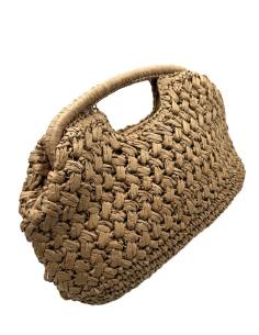 BOLSO RAFIA DE MANO CAMEL PARA EL VERANO | ACCESORIOS MUJER