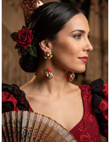 PENDIENTES BODA LARGOS ROJOS DE CORAL | INVITADAS