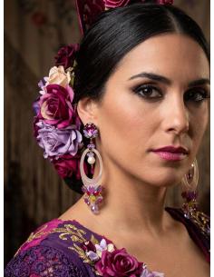 PENDIENTE BODA LARGO ROSA Y FUCSIA ALTA BISUTERIA | INVITADA DE EVENTOS 2