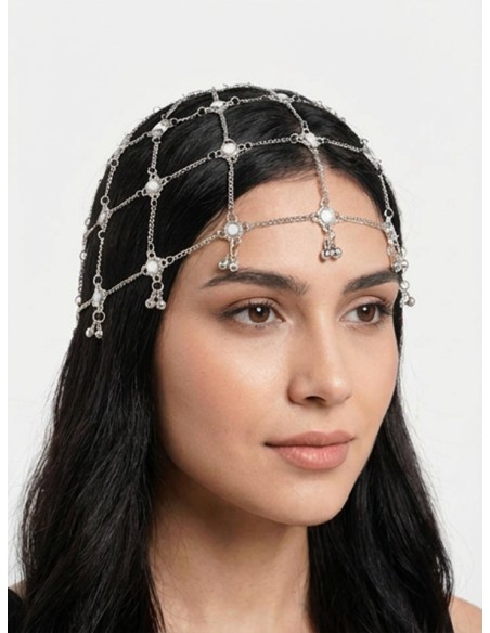 TOCADOS FIESTA CASQUETE DE CADENAS DORADAS | MODA MUJER