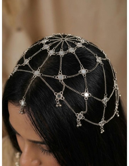 TOCADOS FIESTA CASQUETE DE CADENAS DORADAS | MODA MUJER