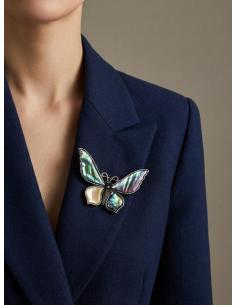 BROCHES MUJER PARA BAUTIZO Y BODA MARIPOSA VERDE | CASUAL Y ELEGANTE 2