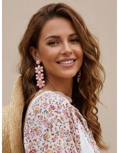 PENDIENTES DE VERANO ROSAS LARGOS DE FLORES | INVITADA FLAMENCA 2