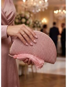 BOLSOS BODA ROSAS DE MANO ABANICO CORDON | INVITADA BODA 2