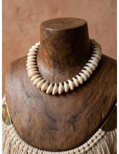 COLLARES CORTOS MUJER BLANCO ROTO CON CONCHAS | MODA BOHO CHIC