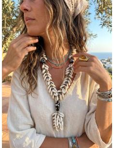 COLLARES VERANIEGOS LARGOS DE MUJER BLANCO Y NEGRO | IBICENCO 2