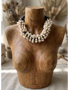 COLLARES IBICENCOS DE CONCHAS TOQUE FRESO Y MARINO | TRIBAL ARTESANAL