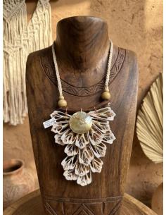 COLLARES BLANCOS PARA MUJER CON CONCHAS | ARTESANIA BOHEMIA