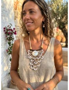 COLLARES BLANCOS PARA MUJER CON CONCHAS | ARTESANIA BOHEMIA 2