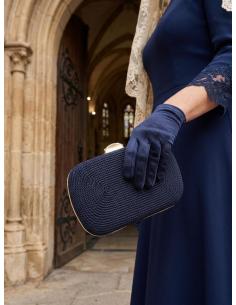 CLUTCH DE FIESTA AZUL MARINO DE CORDON SEDA MADRINA E INVITADA 2