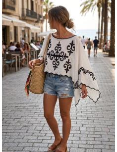 CAPAS VERANIEGAS PARA MUJER BEIGE CON BORDADOS | MODA VERANO IBIZA 2