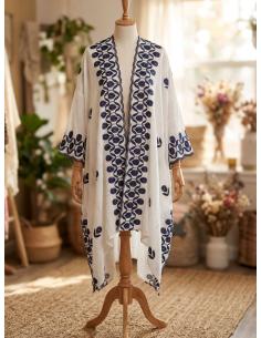 KIMONO CAFTAN MODA MUJER BLANCOS CON BORDADOS | MODA VERANO IBIZA