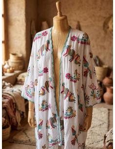 KIMONO CAFTAN DE MODA PARA MUJER EN BLANCO | MODA VERANO IBIZA