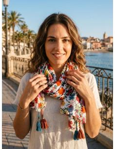PAÑUELOS PARA MUJER FLORALES EN MULTICOLOR | MODA BOHO IBIZA 2