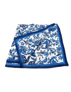 PAÑUELOS MODA MUJER AZULES Y BLANCOS CON FLORES | CASUAL