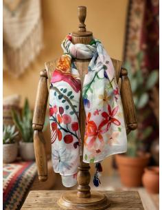 PAÑUELOS MUJER FULAR DE MODA ESTAMPADO FLORAL | VERANO IBIZA