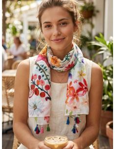 PAÑUELOS MUJER FULAR DE MODA ESTAMPADO FLORAL | VERANO IBIZA 2