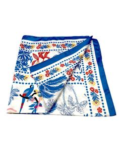 PAÑUELOS CUELLO MUJER AZULES CON ESTAMPADO FLORAL | MODA CASUAL