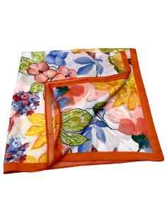 PAÑUELOS CUELLO MUJER NARANJAS DE ESTAMPADO FLORAL | MODA CASUAL