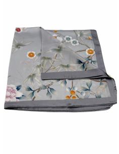 PAÑUELOS CUELLO MUJER GRISES CON ESTAMPADO FLORAL | MODA CASUAL