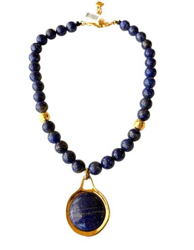 COLLARES DE PIEDRA NATURAL AZUL MARINO LAPISLAZULI | JOYA ELEGANTE