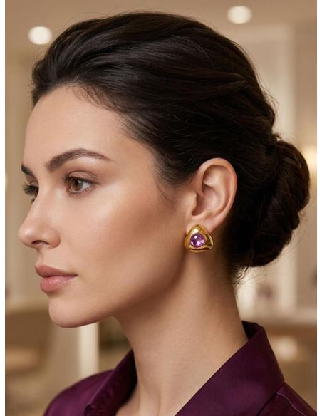 PENDIENTES CORTOS BUGAMBILIAS MADRINA E INVITADA | JOYA BODA Y GALA