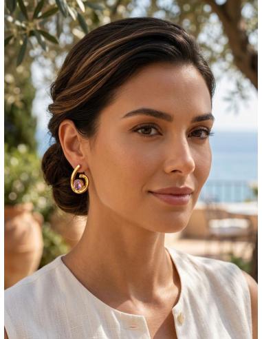 PENDIENTES ELEGANTES BUGAMBILIAS PARA INVITADAS | JOYA BODA Y GALA