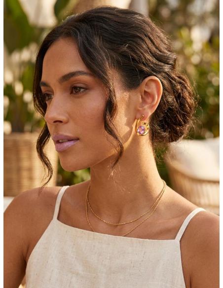 PENDIENTES ELEGANTES BUGAMBILIAS PARA INVITADAS | JOYA BODA Y GALA