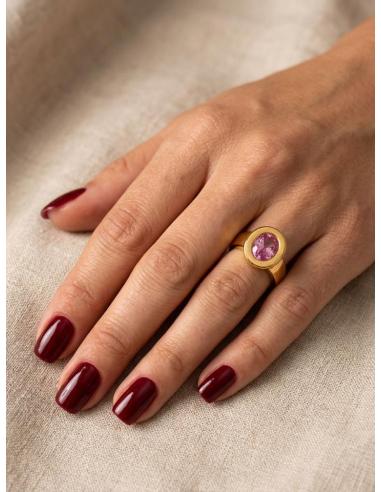 ANILLOS BUGAMBILIAS MUY ELEGANTES PARA BODAS | JOYA BAÑO ORO
