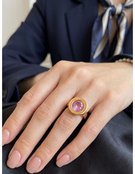 ANILLOS BUGAMBILIAS MUY ELEGANTES PARA BODAS | JOYA BAÑO ORO