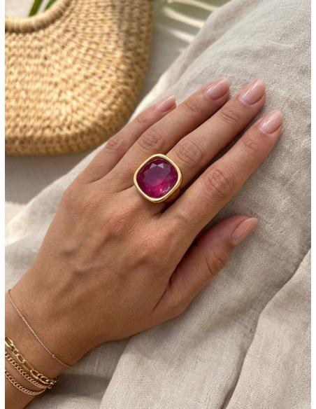 ANILLOS GRANDES DE GALA Y BODA BUGAMBILIAS | JOYA BAÑO ORO