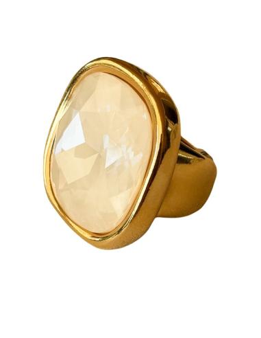 ANILLOS BLANCOS GRANDES DE GALA Y BODA | JOYA BAÑO ORO