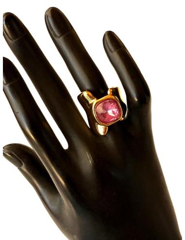 ANILLOS INVITADA BUGAMBILIAS CON BAÑO DE ORO | JOYA BODA Y GALA