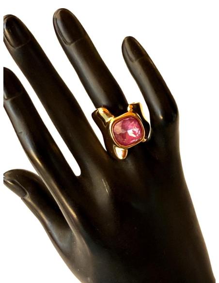 ANILLOS INVITADA BUGAMBILIAS CON BAÑO DE ORO | JOYA BODA Y GALA