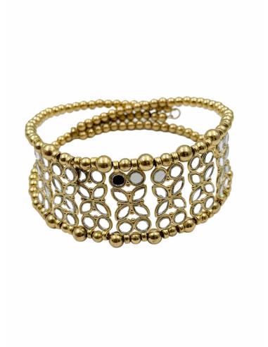 CHOKER FIESTA DORADO CON ESPEJOS MUY FAVORECEDOR | COLLAR MUJER