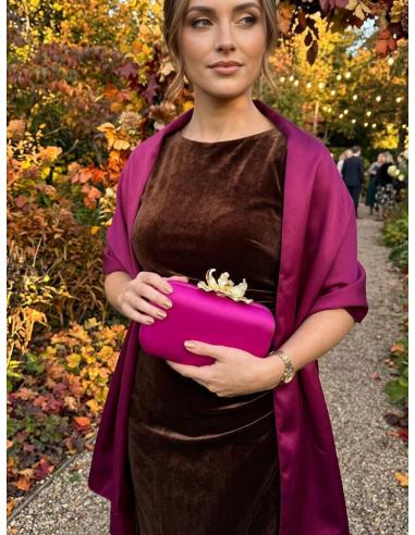 BOLSO DE MADRINA BUGAMBILIA CON CIERRE ORQUIDEA | BODA DIA Y NOCHE