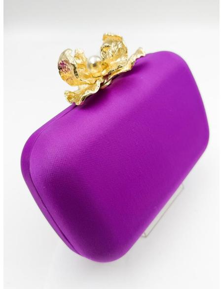 BOLSO MORADO CON CIERRE ORQUIDEA PARA MADRINAS | BODAS OTOÑO