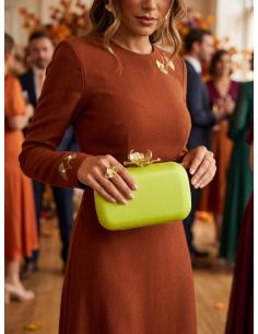 BOLSO VERDE PISTACHO PARA BODAS DE INVIERNO | CLUTCH MADRINA 2