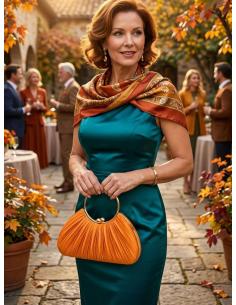 BOLSOS INVITADA BODA NARANJAS CON ASA DE MANO | NUEVO VINTAGE 2
